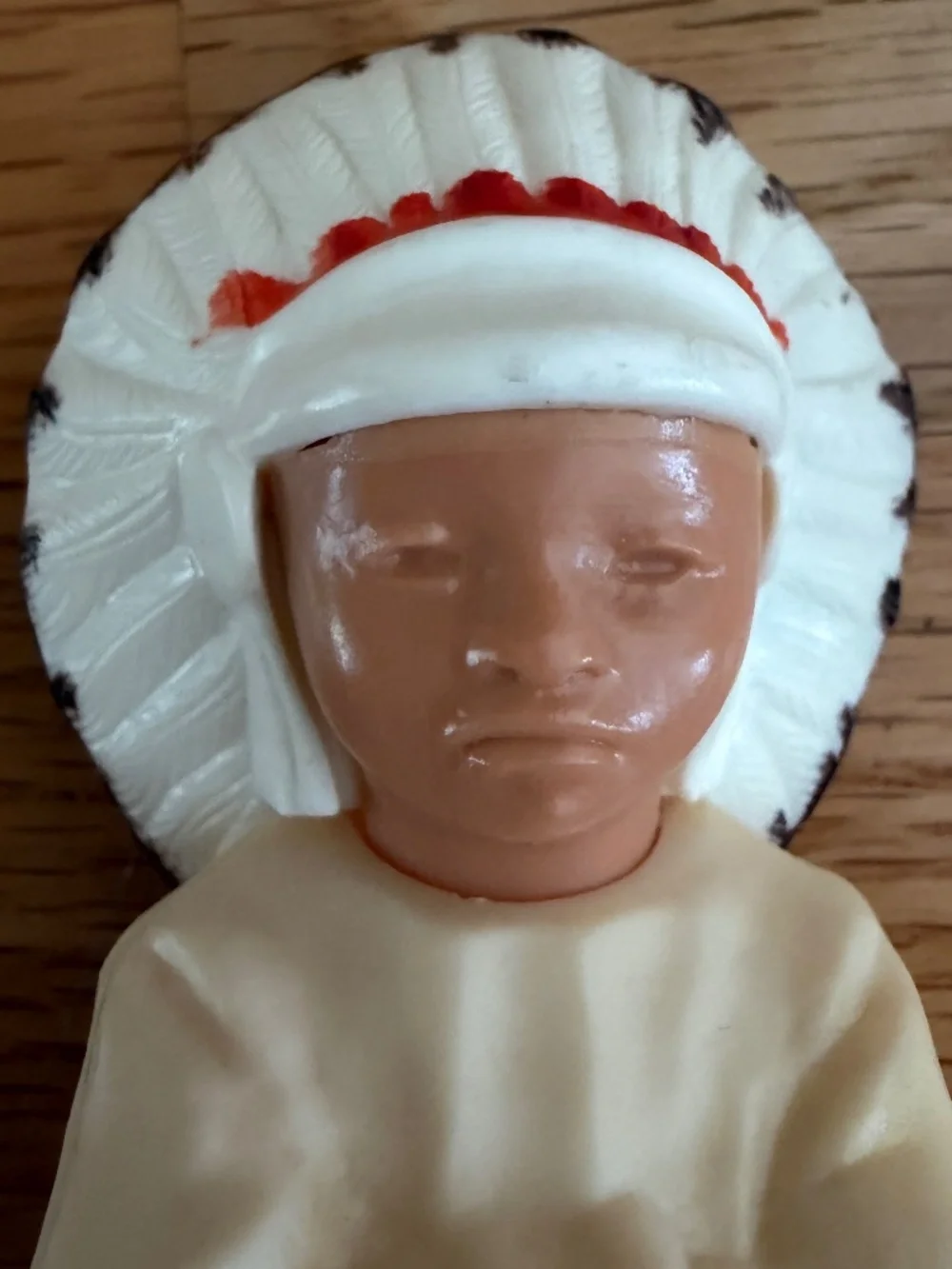 Vintage 1950s 1960s Native American Indian Chief Plastic